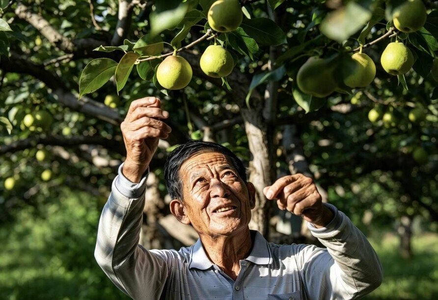 種了一輩子紅梨，他把一整片土地留給了孩子 - 圖像