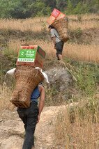  Oxfam supplied Halal food for villagers in Dayuan, a remote Hui/Muslim area of Sichuan.  Photo: Chun Wai